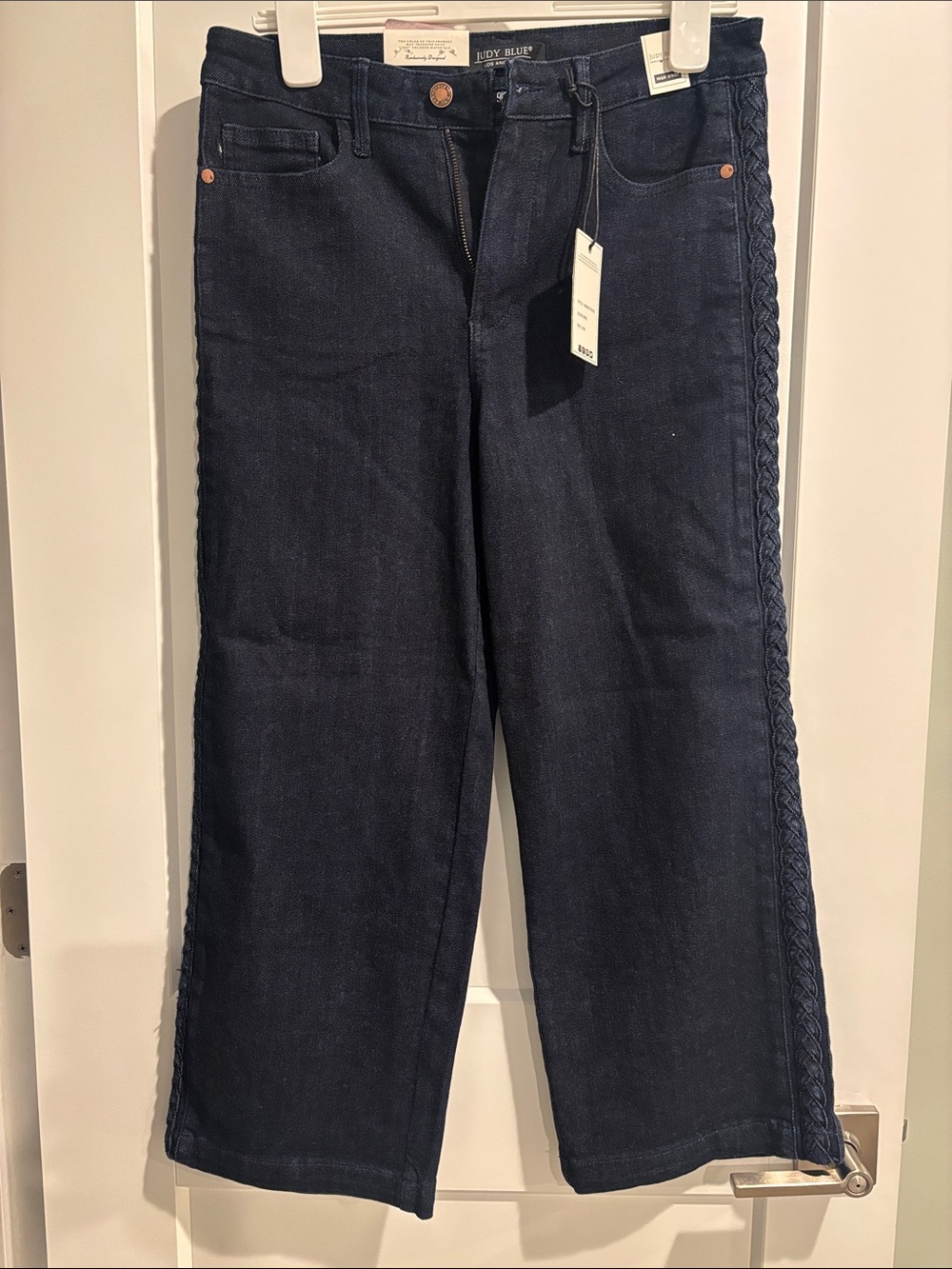 Judy Blue High Waist Wide Leg Cropped Jeans 9/29